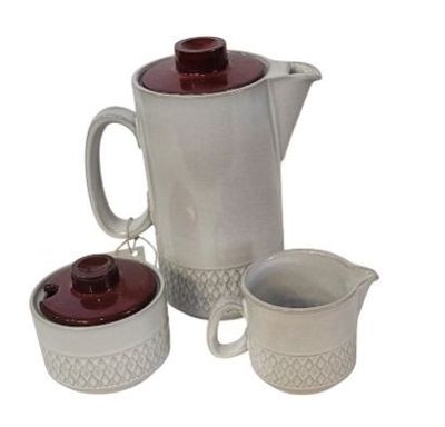 1970s German Ceramic Jug, Teapot, and Pot