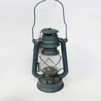 Blue Glass Metal Lantern