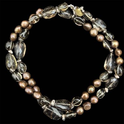 A8224 - Quartz &amp; Pearl Necklace