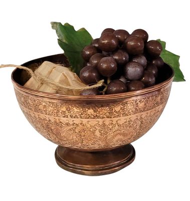 Beaten Copper  Bowl with Makers Marks