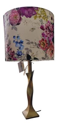 brass Bases with Floral Shades
