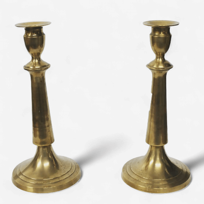 Pair of Large Brass Candlesticks