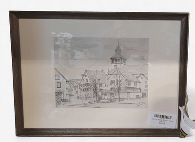 German Street Scene- Pencil Drawing