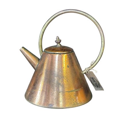 COPPER TEAPOT WITH BRASS HANDLE