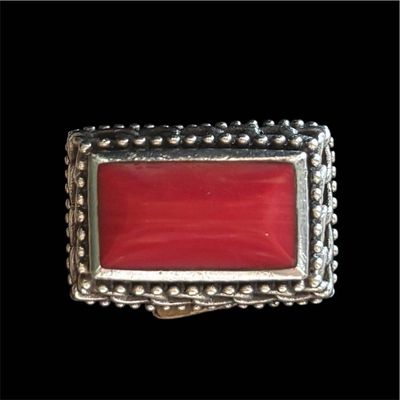 T0003	- Silver Carnelian Signet Ring