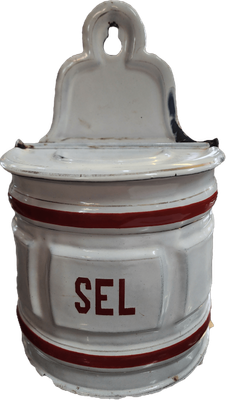 French Enamel Salt Cellar