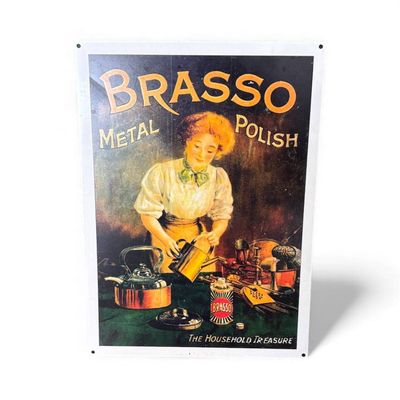 Brasso Metal Advertisement Sign