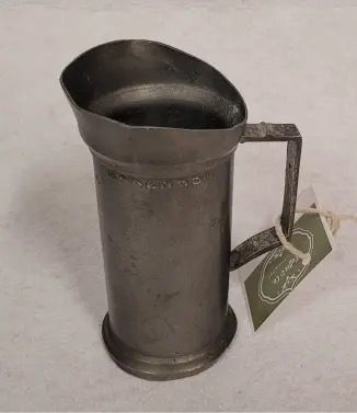 Antique Pewter Measuring Jug- Medium