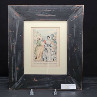 19th Century Fashion Print: The Courtyard