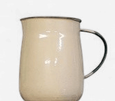 Green and Cream Enamel Jug