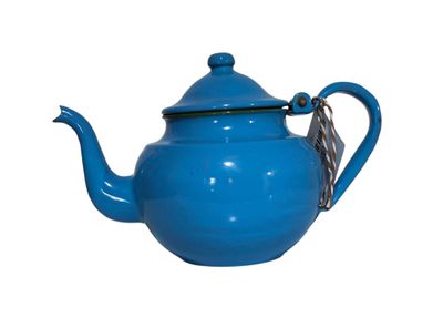 Blue Enamel Teapot