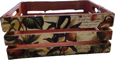 Decoupaged Crate