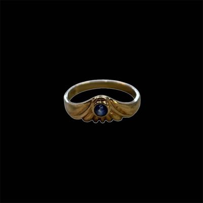 T0067 - Light Blue Sapphire on 9ct Gold Band
