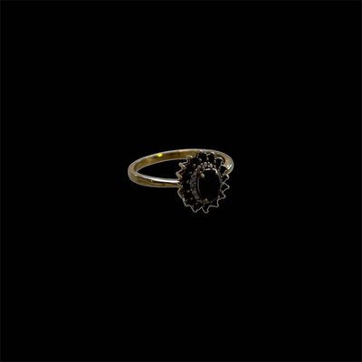 T0066 - Oval Sapphire and Diamond 9ct