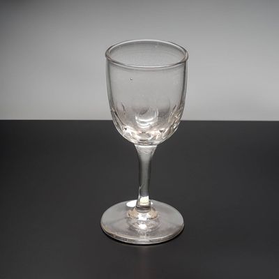 Antique Wine Glass with Circles