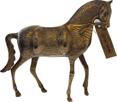 Vintage Brass Horse Statue