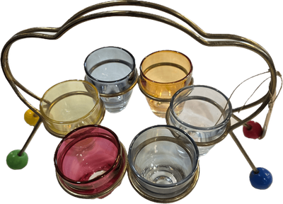 Coloured Glasses In Retro Stand