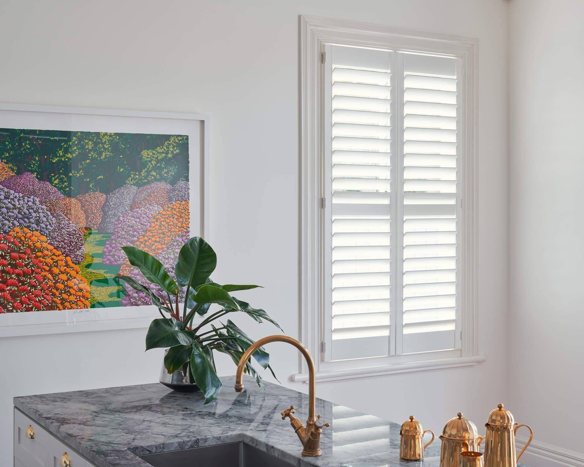 Custom shutters installed in a family home