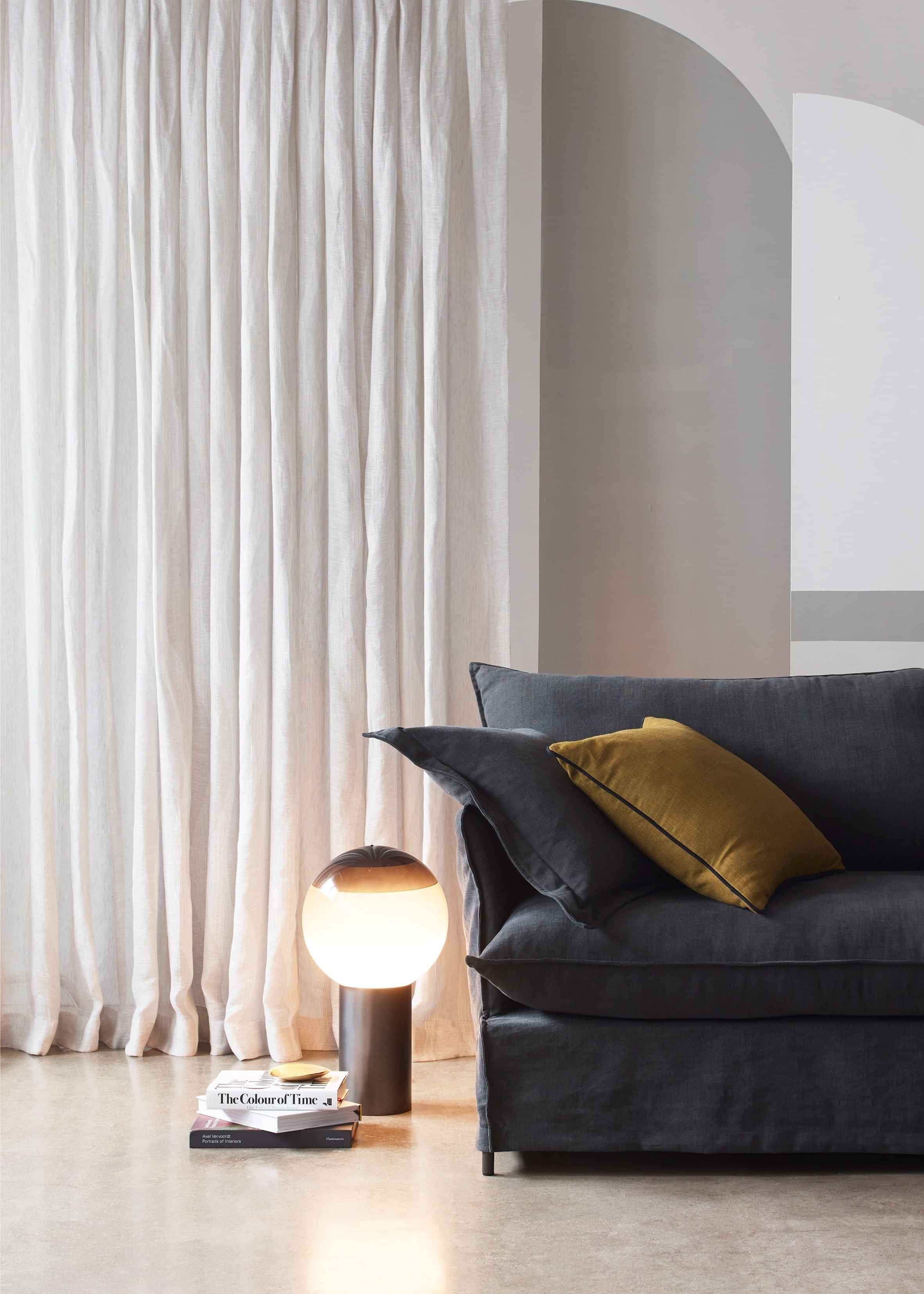 James Dunlop Rustic curtains with soft textured fabric