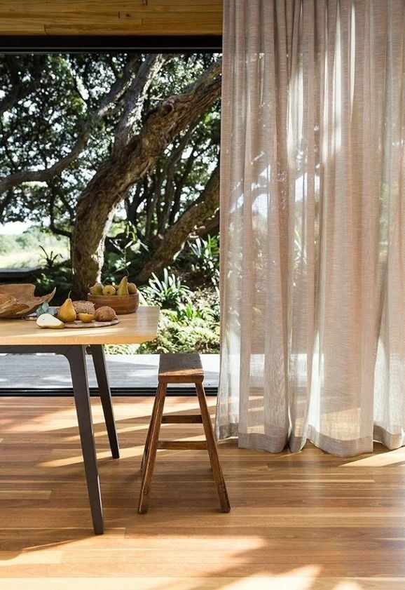 James Dunlop linen curtains in a modern living room
