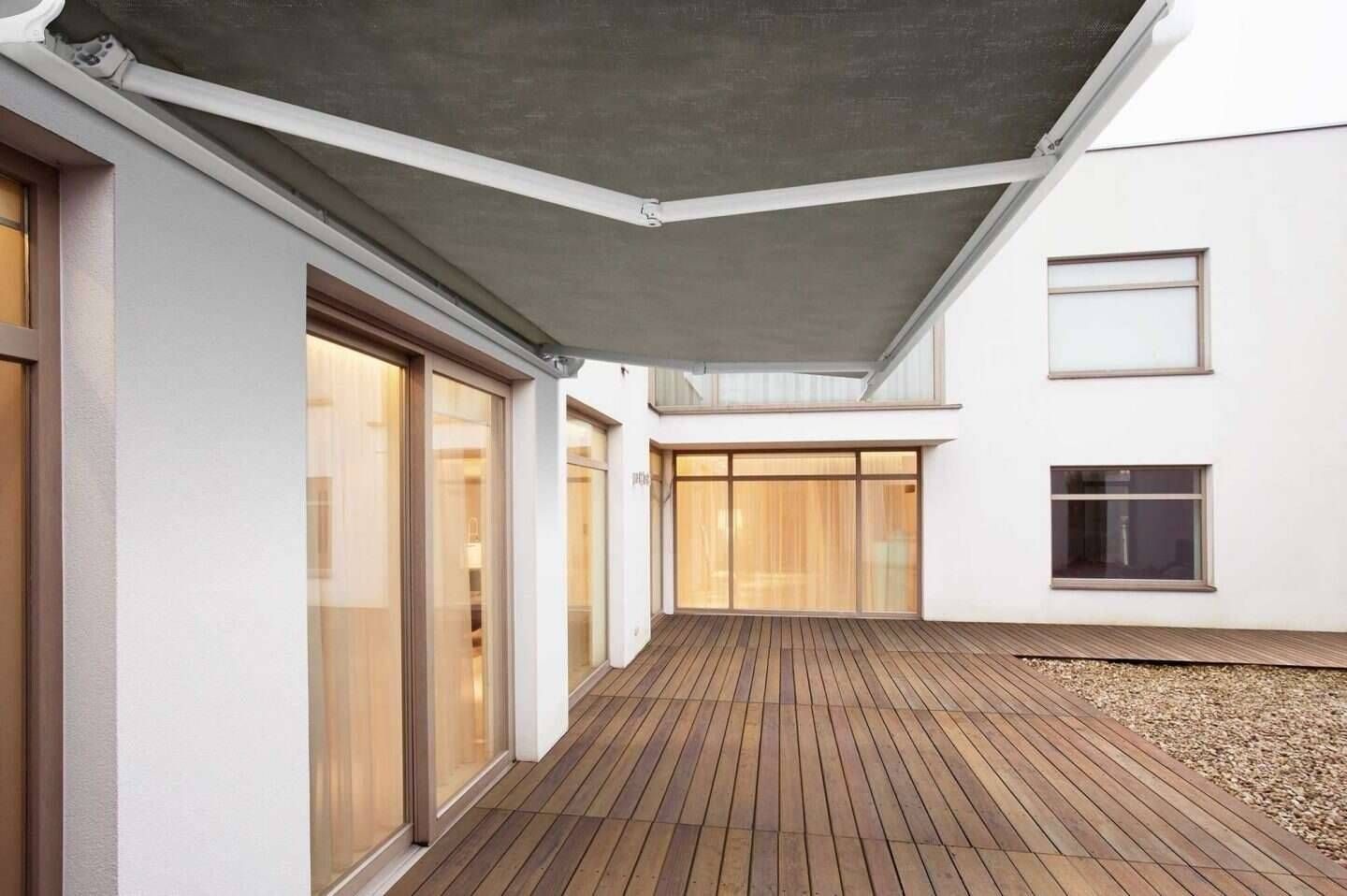Fetuna Cassette awning installed for outdoor living space sun protection