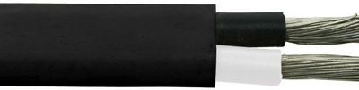 148M 0.85mm2 Cable 2 Core Black Sheath 1M