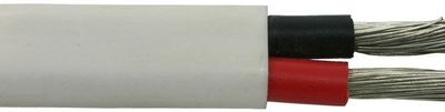 151M 1.13mm2 Cable 2 Core White Sheath 1M
