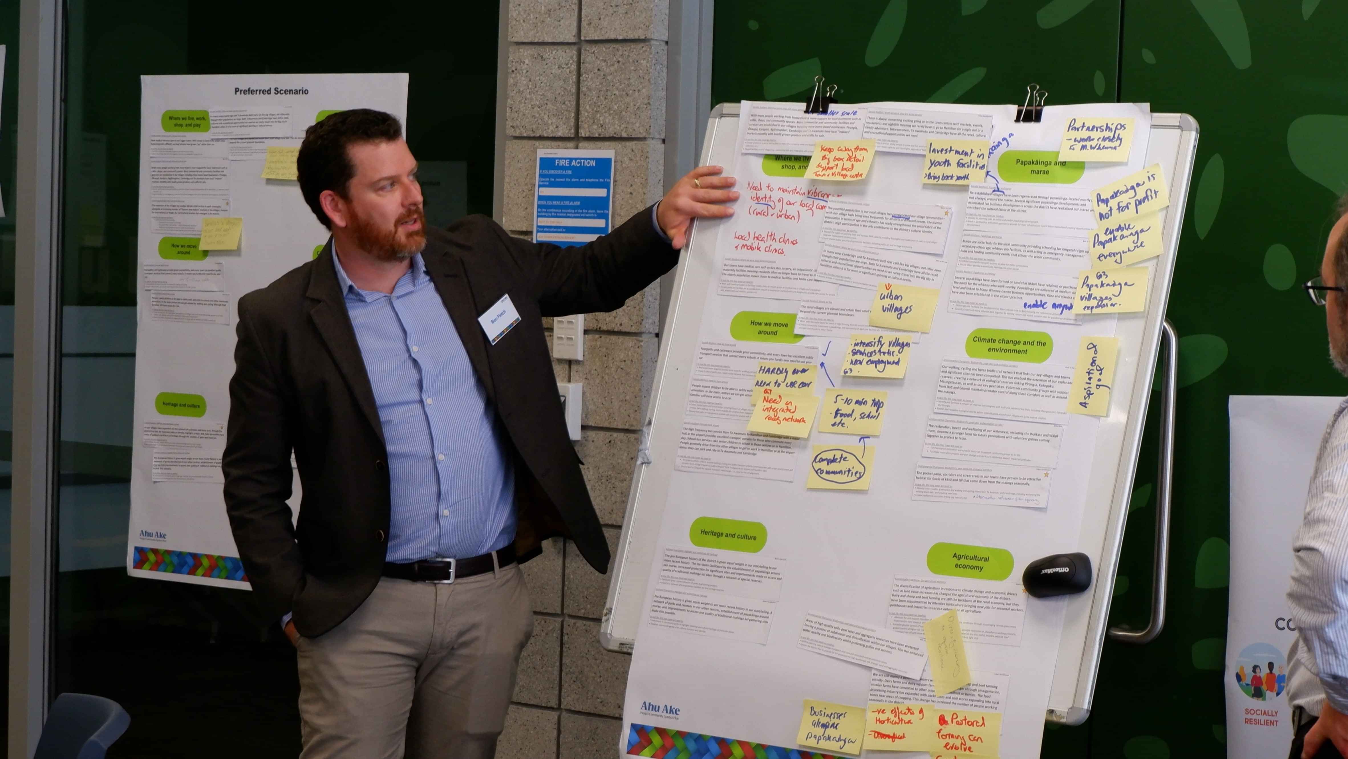 Ben Petch leading a collaborative urban planning workshop in New Zealand