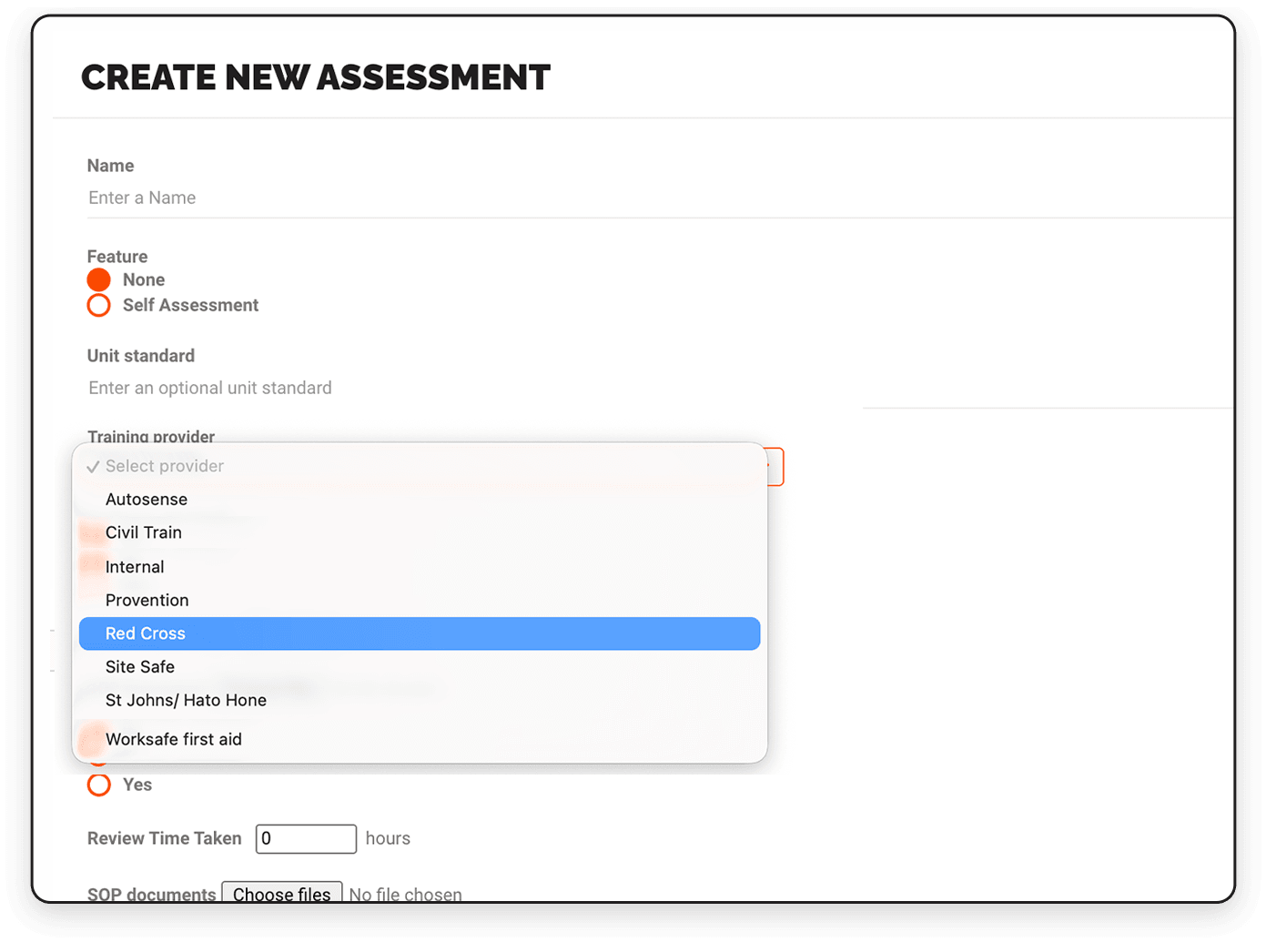 CheckSafe assessment builder showing how digital competency assessments are created and managed