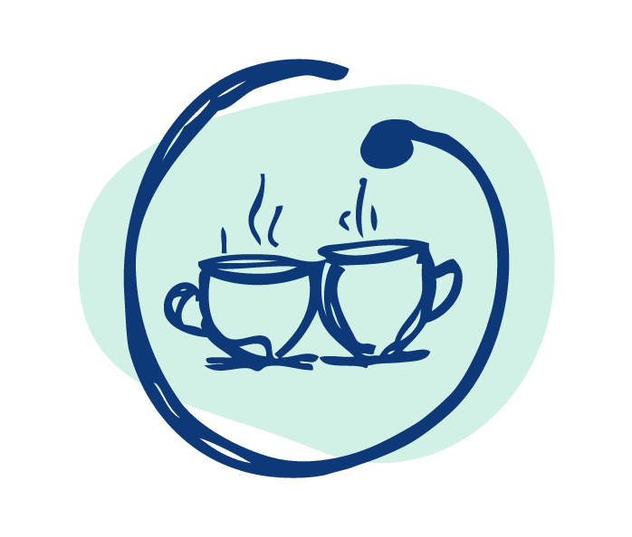 Icon of two cups of coffee or tea