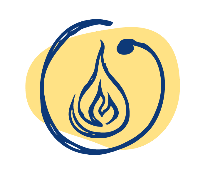 Icon of a flame representing the Holy Spirit