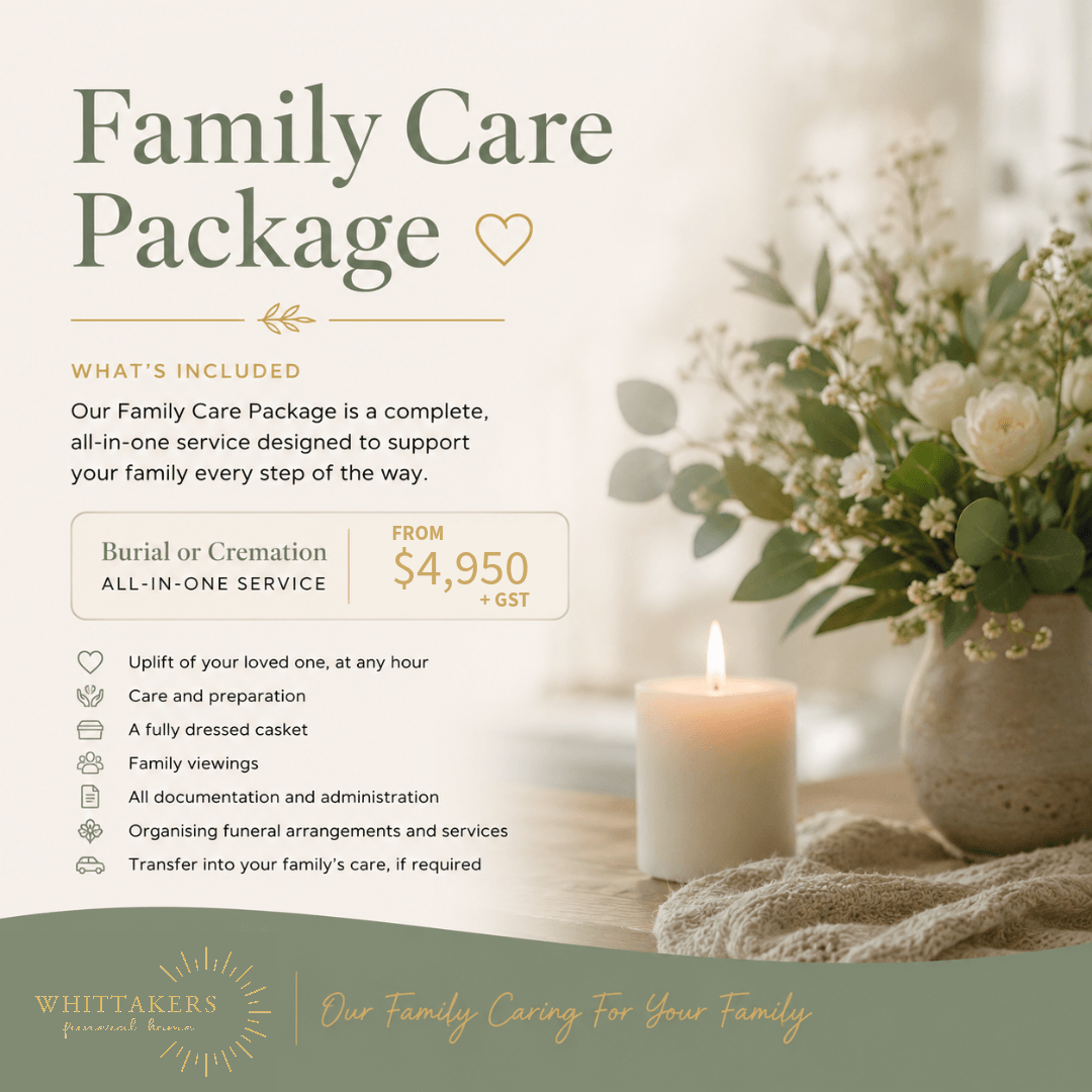 Whittakers Funerals Family Care Package 