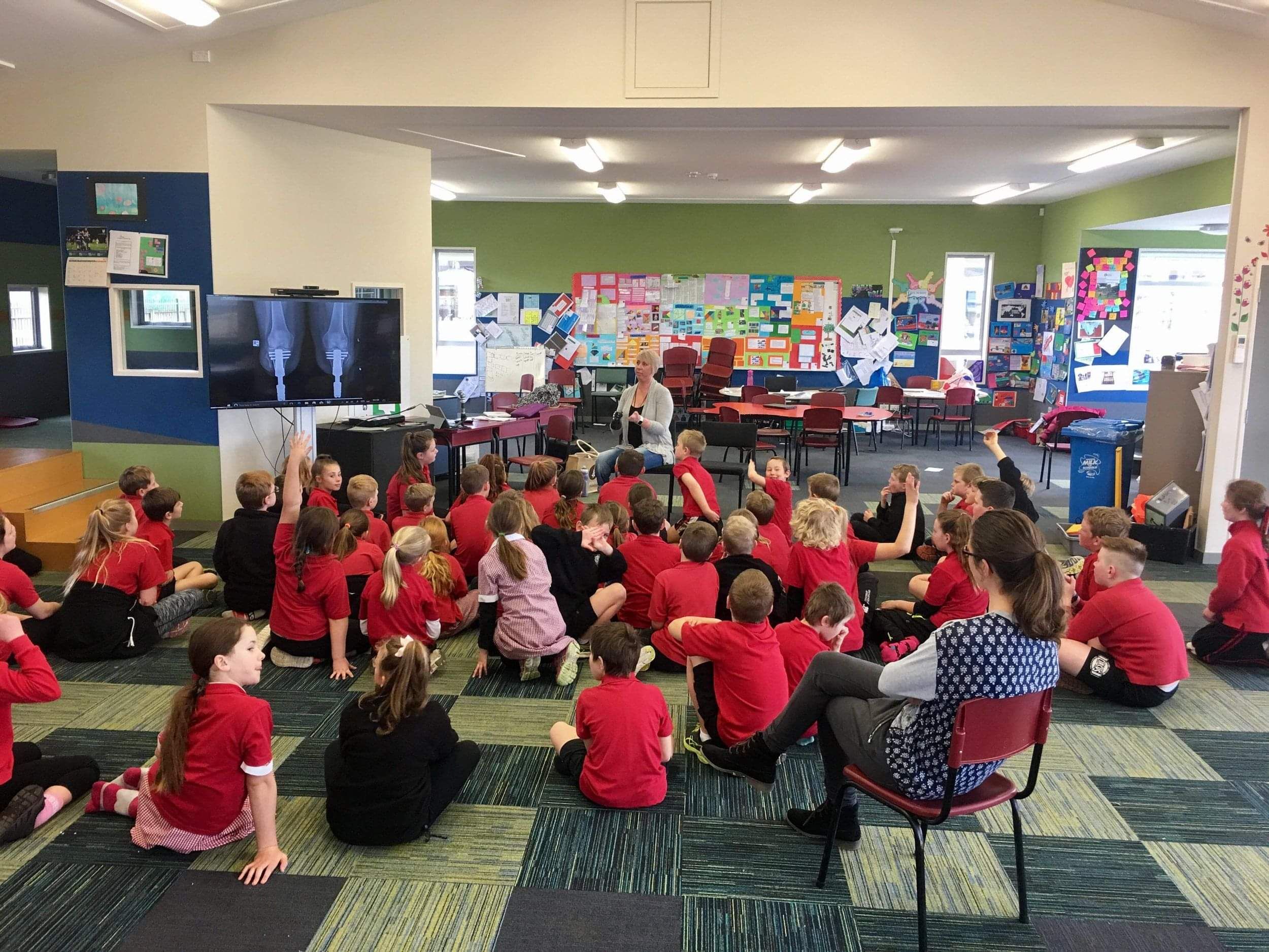 Kirwee school with Korrin