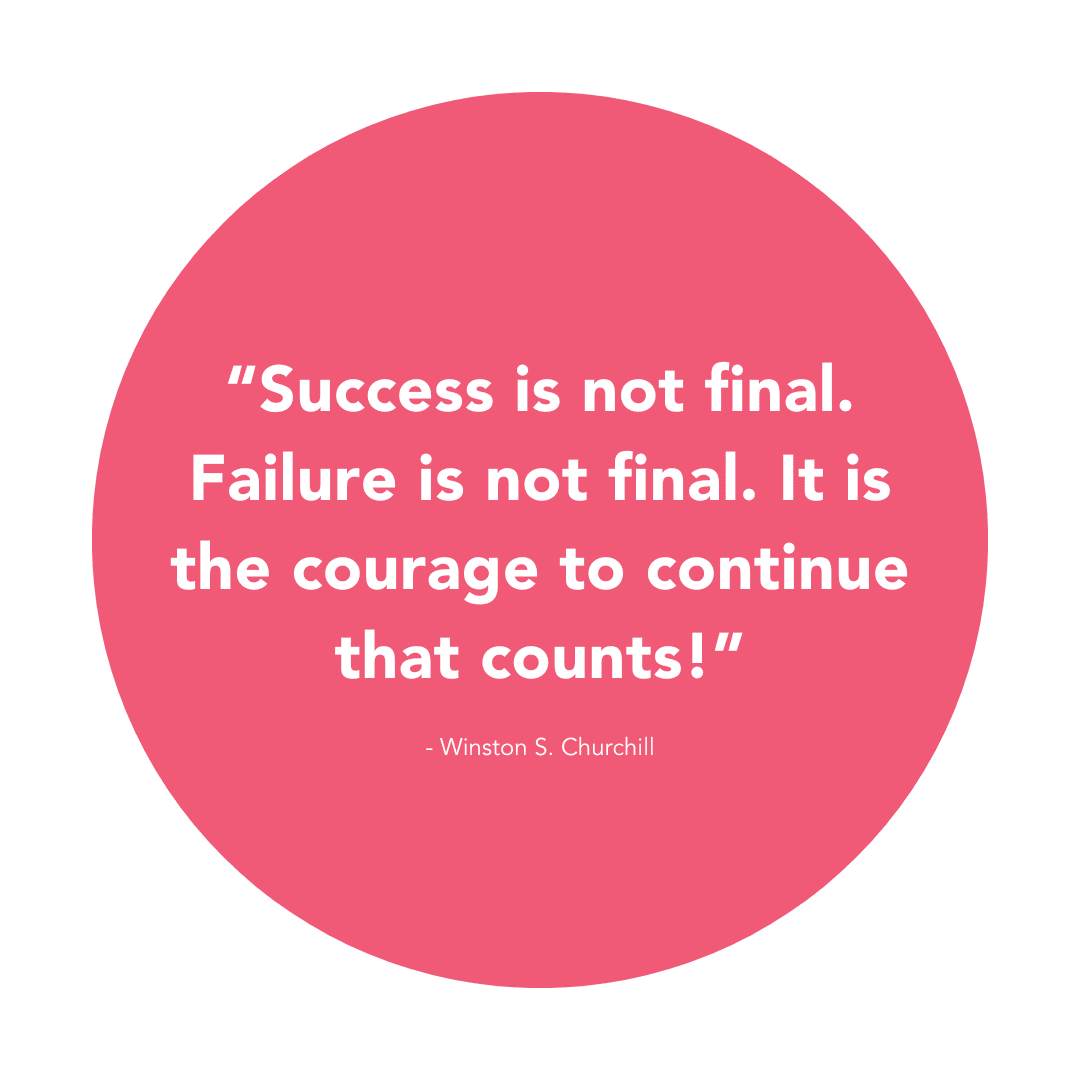 It is the courage to continue that counts