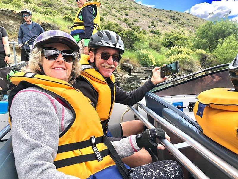 Jet Boats are a great way to travel between tracks with Pacific Cycle Tours in New Zealands South Island