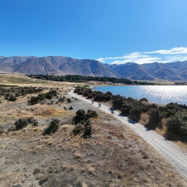 Arial view of the Alps 2 Ocean Bike tour with Pacific Cycle Tours in New Zealands South Island