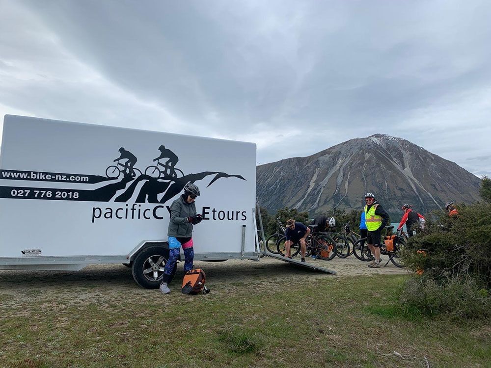 Pacific Cycle tours customers travel in luxury on top level gear and vans