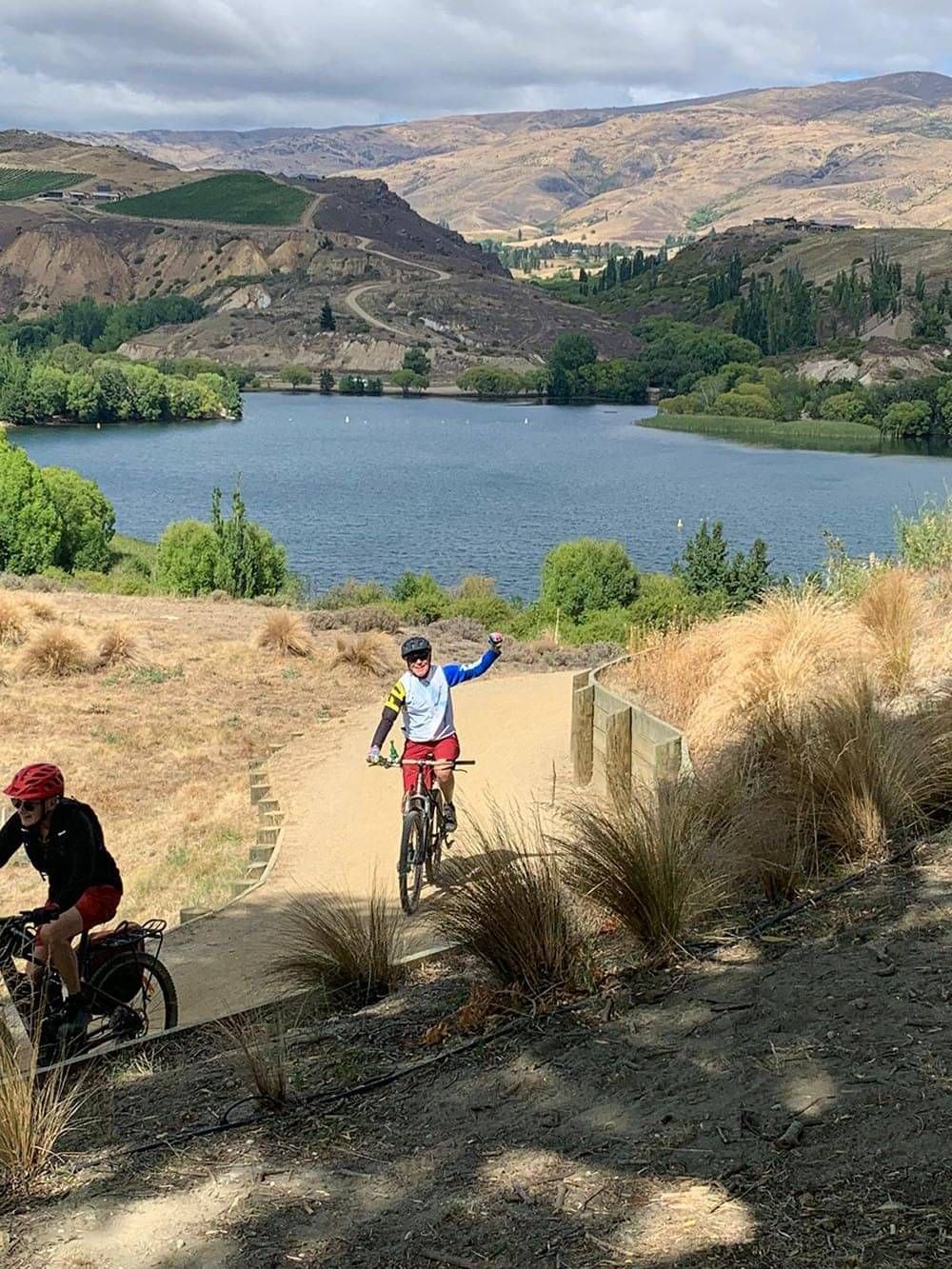 Happy rider completes the Lake Dunstan Trail