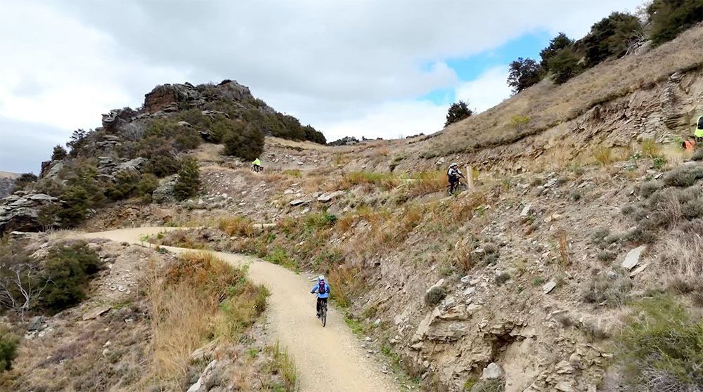 About to ride uphill on the Queenstown & Central Otago Highlights tour
