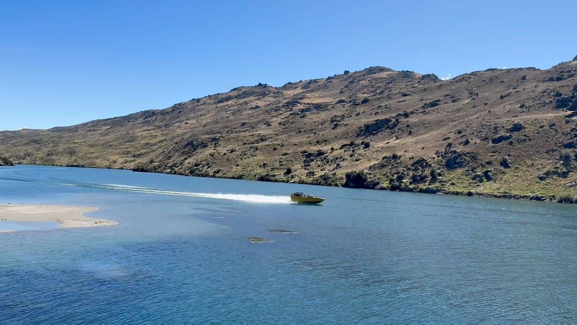 Jetboat zooming across the water