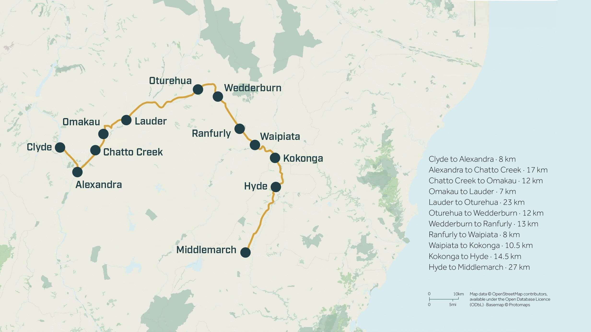 Otago Central Rail Trail Map