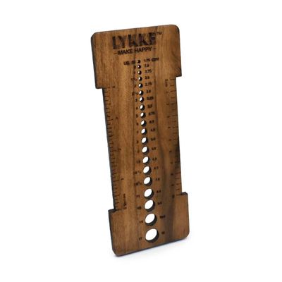 Lykke Acacia Wood Needle Sizer and Gauge Tool
