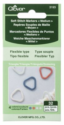 Clover Soft Triangle Stitch Markers - Medium (32pc)
