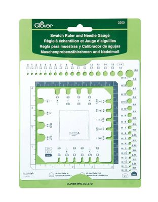 Clover Swatch Ruler &amp; Needle Gauge