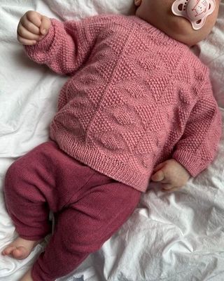 PetiteKnit Esther Sweater Baby - Knitting Pattern