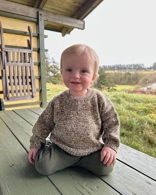 PetiteKnit Melange Sweater Baby - Knitting Pattern