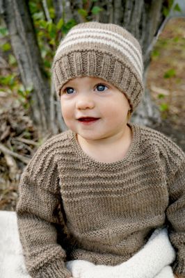 Lisa F Baby Cakes BC104 Kennedy Sweater and Hat Knitting Pattern