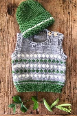 Lisa F BC118 - Cypress Vest &amp; Beanie - Knitting Pattern