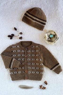 Lisa F BC144 Perry Cardi &amp; Hat - Knitting Pattern