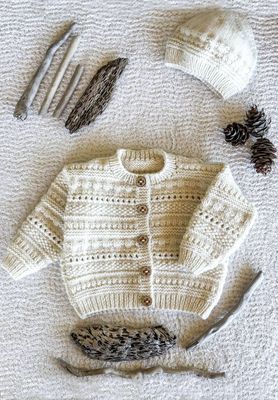 Lisa F BC150 Lowen Cardi &amp; Hat - Knitting Pattern